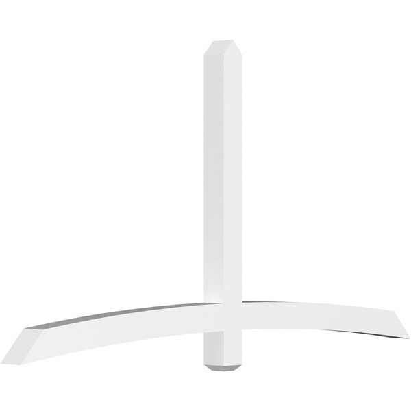 Ekena Millwork Bellingham Architectural Grade PVC Gable Bracket, 84"W x 45 1/2"H x 4"D x 4"F, 13/12 Pitch GBP084X46X0404BEL00 - main
